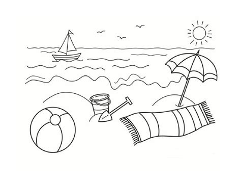 Coloriage Mer Des Dessins à Imprimer Summer Coloring Sheets Beach