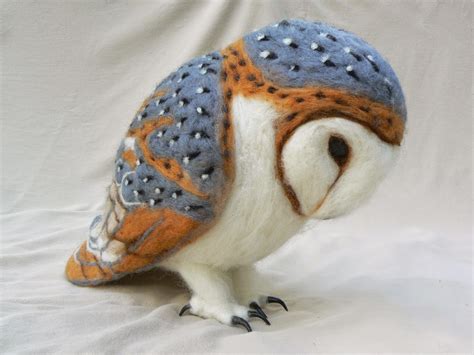 Barn owls (tyto alba) are one of the most widespread owls in the indian subcontinent. Reflection: Needle felted Barn Owl | Plains Song Studio