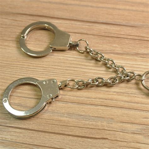 Police Officer Cosplay Creative Policewoman Handcuff Keychain Charms