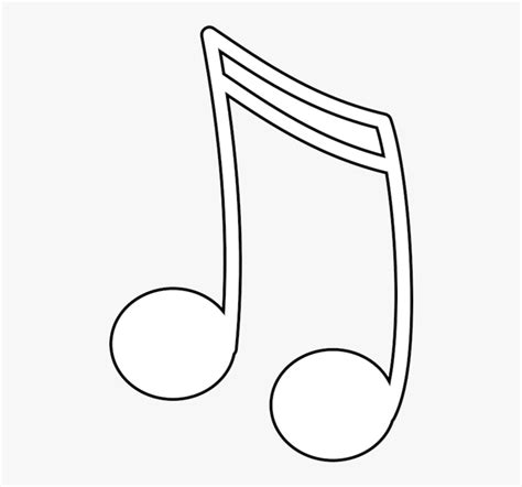Music Note Outline Clipart
