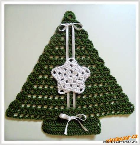 Arbol De Navidad Al Crochet Con Diagrama Crochet Y Dos Agujas