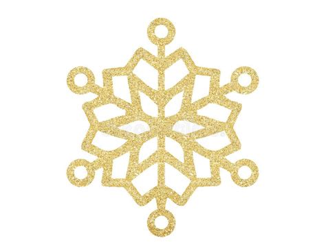 Golden Christmas Snowflake Isolated On White Stock Photo Image Of