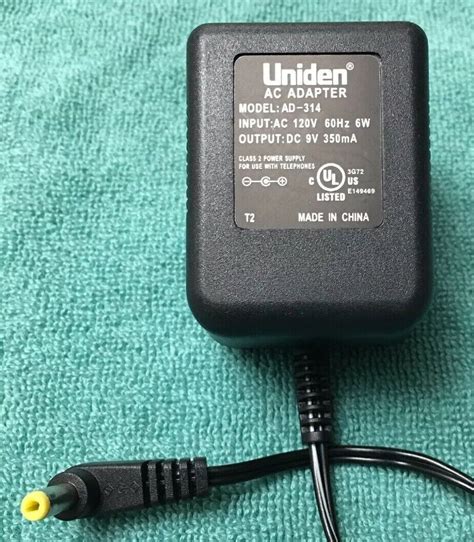 Uniden Ad 314 Power Supply Ac Adapter Output Dc 9v 350ma For Home