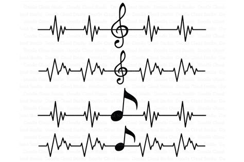 Download Musical Notes SVG, Musical Heart beat SVG Files for Silhouette Cameo and Cricut.