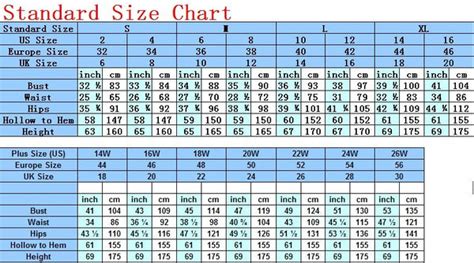 Size Chart Angel Brinks