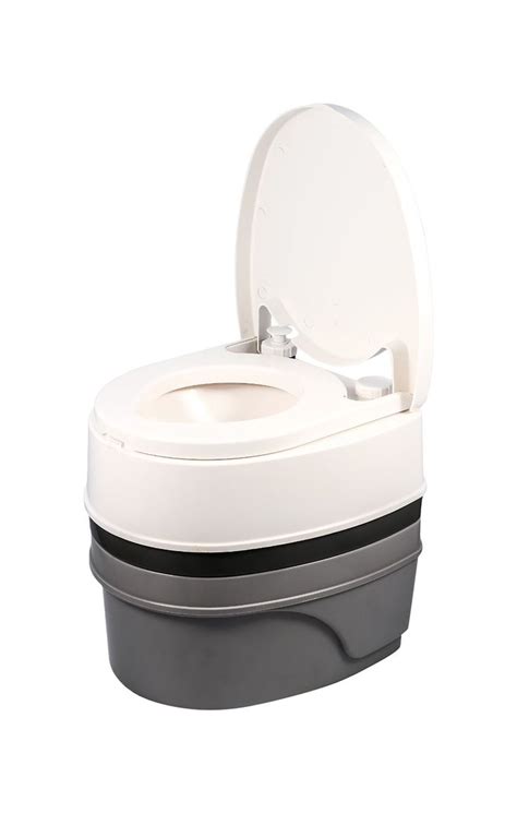 Camco Premium Portable Travel Toilet With Three Directional Flush And