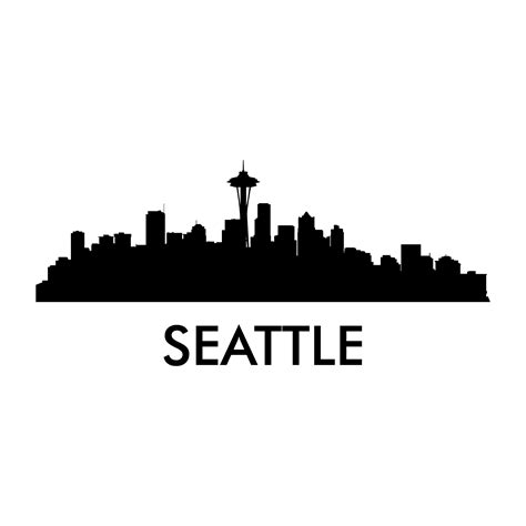 Download Seattle Skyline Decal Seattle Skyline Silhouette Metal