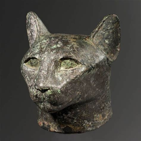 Egyptian Bronze Head Of A Cat Culture Egyptian Period Late Period Th Th Century B C