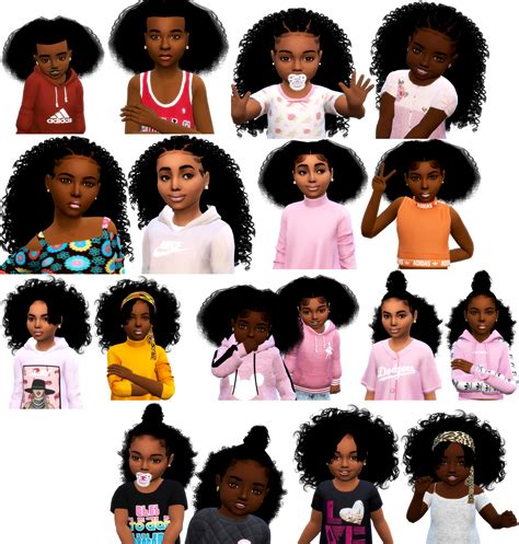 Nice Black Kids Hairstyle And Clothes Cc Mods Sims 4 Wedding Hairstyles