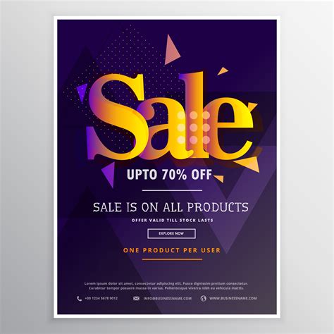Creative Sale Poster Banner Design Template In Abstract Style