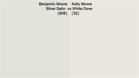 Benjamin Moore Silver Satin 856 Vs Kelly Moore White Dove 32 Side