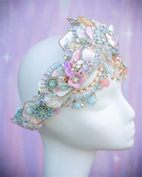 The Rainbow Crown Mermaid Wedding Crown Shell Crystal Crown Etsy