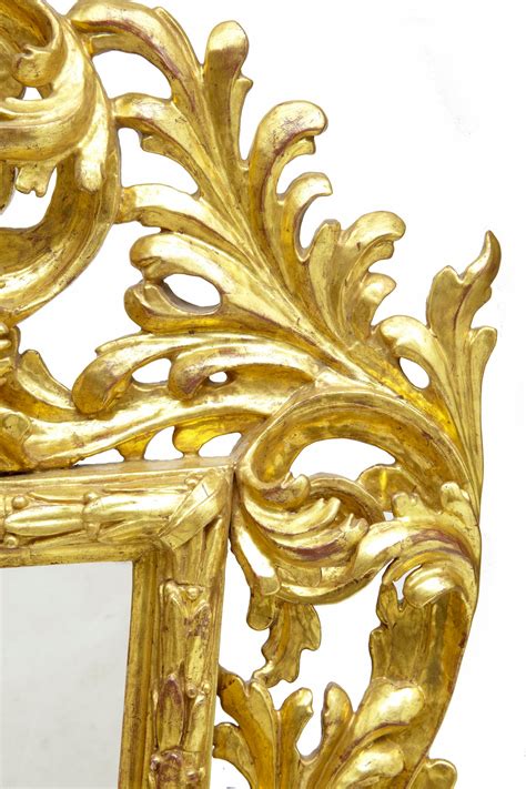 18th Century Carved Italian Rococo Giltwood Mirror For Sale At 1stdibs