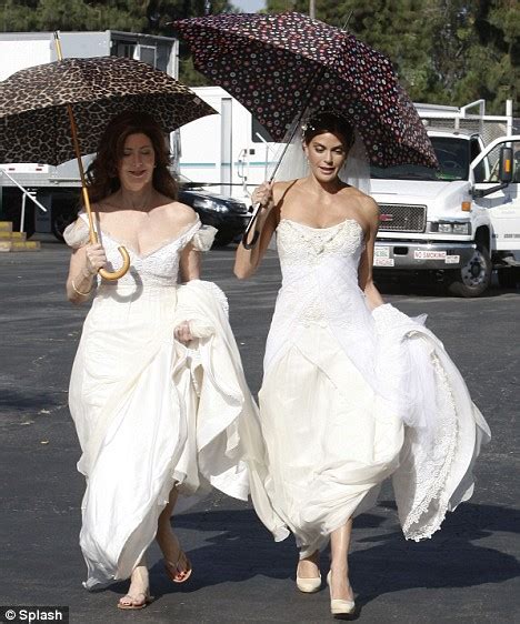 desperate housewives brides susan and katherine unveil their dresses but who marries mike
