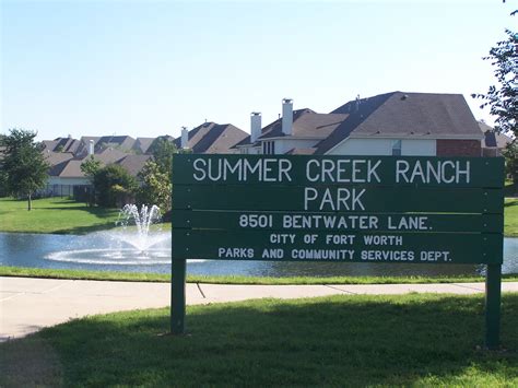 Summer Creek Ranch Neighborhood Park Welcome To The City Of Fort Worth