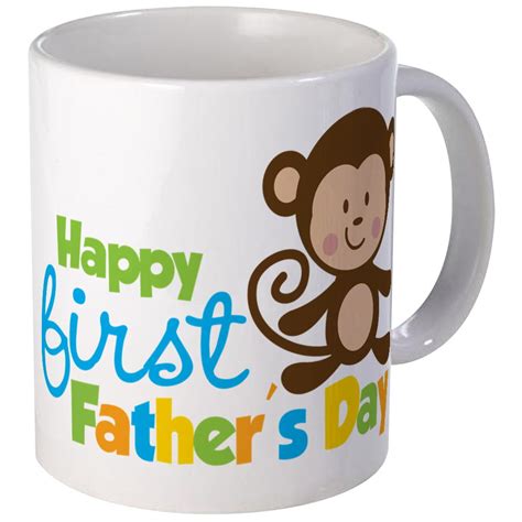 Cafepress Boy Monkey Happy 1st Fathers Day Mug Unique Coffee Mug