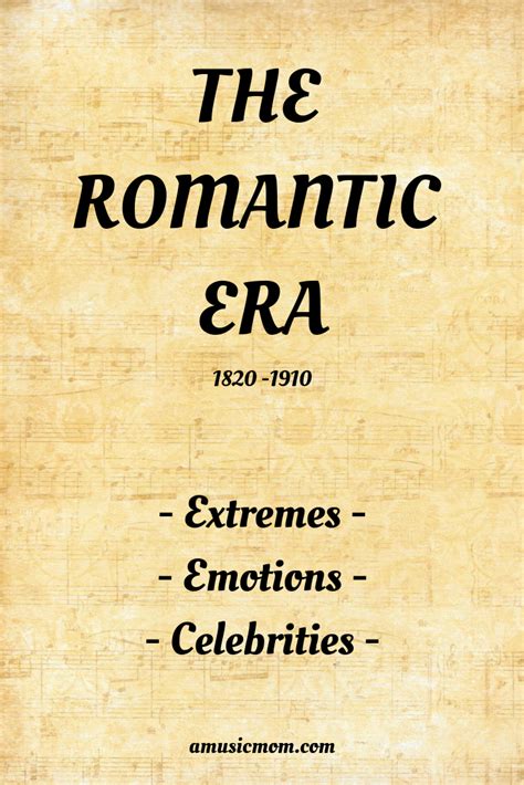 The word romanticism was first used to describe new ideas in painting and literature, towards the end of the 18th century. Romantic Era Music Characteristics - slideshare