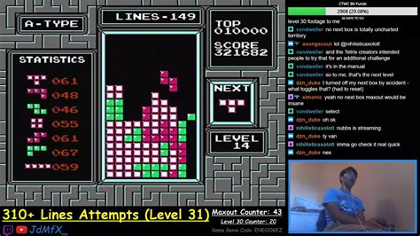Nes Tetris First Ever Level 31 9242018 Youtube