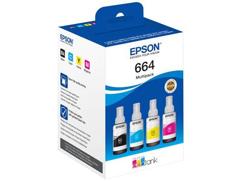 Epson Multipack Tinte 664 Cmybk T664640 Ecotank L355l555 4 Color
