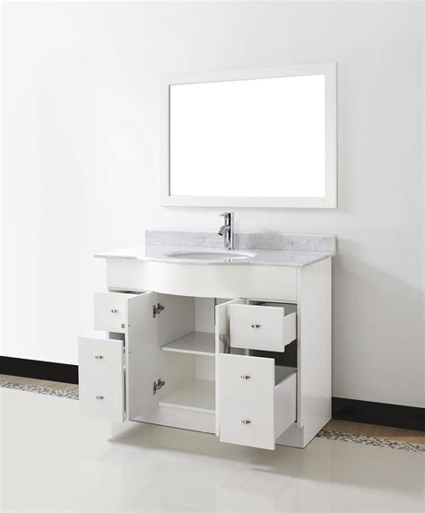 Eclife bathroom vanity w/sink combo, 18.4 for small space mdf modern design white. 48" Single Sink Bathroom Vanity in Blue Finish with Stone ...