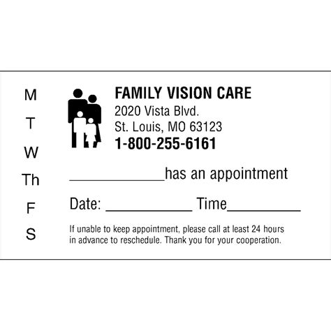 You can schedule an appointment online. Appointment Reminder Cards