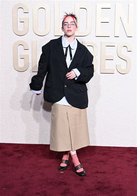 Billie Eilish Dons Edgy Willy Chavarria Look at Golden Globes 2024 – WWD