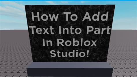 How to upload free audio. How To Add Text Into A Part | Roblox Studio - YouTube