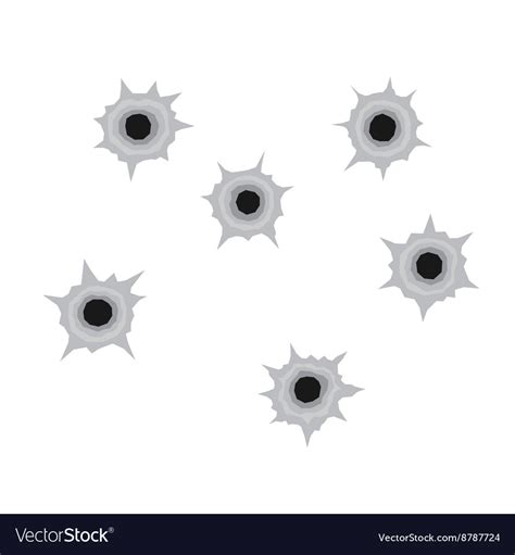 Bullet Holes Royalty Free Vector Image Vectorstock