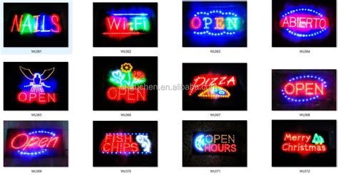 Led Sign Open Light 25x48cm Led Business Sign Advertisement Board