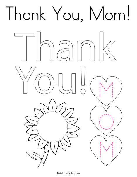 Thank You Mom Coloring Pages