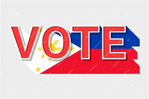 Free Vector Vote Word Philippines Flag Vector Election