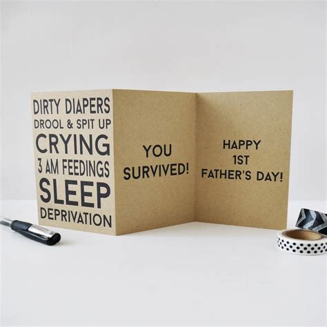 Funny First Father's Day Card / New Dad Card / Funny