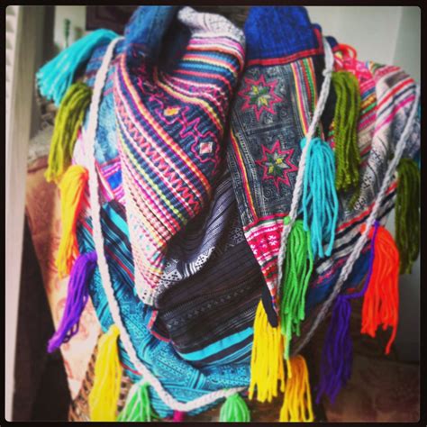 Patchwork Shawl from Thailand- Blue | Patchwork, Shawl, Handmade shawls
