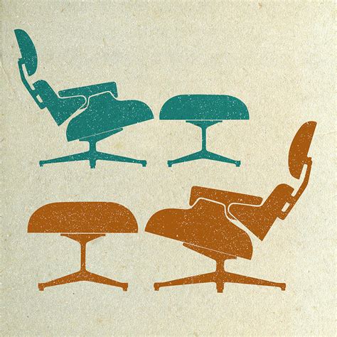 Eames Lounge Chairs Ii Digital Art By Naxart Studio Pixels