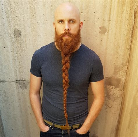Heres My Chain Braided Beard Beards Braided Beard Bald With Beard
