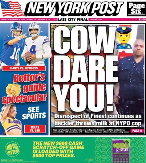 New york post‏verified account @nypost 6m6 minutes ago. Today's NY Post cover | Newzjunky