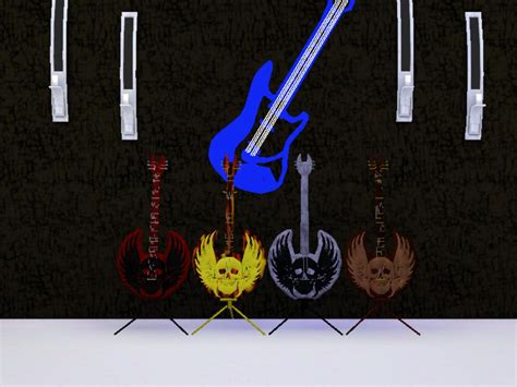 The Sims Resource Majikgoldys Electric Guitar Set 4