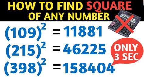 How To Find Square Of Any Number Short Trick 3 Digit Number Square