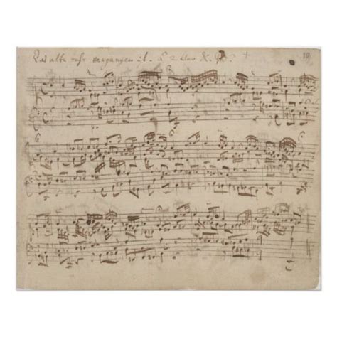 Old Music Notes Bach Music Sheet Poster Zazzle Sheet Music Music