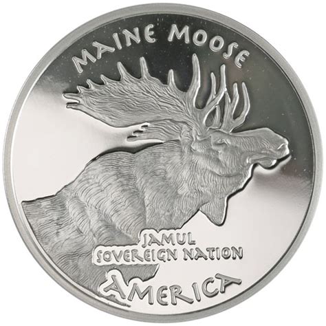 2019 1 Oz Proof Silver Maine Passamaquoddy Moose Coins
