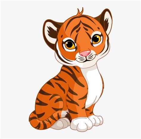 Cute Cartoon Tiger Cub Free Transparent Png Download Pngkey