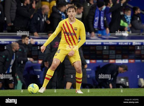 Nico Gonzalez Of Barcelona Controls The Ball During The La Liga