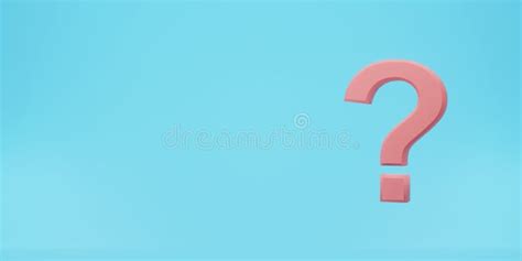 Question Mark On A Blue Background 3d Rendering Stock Illustration