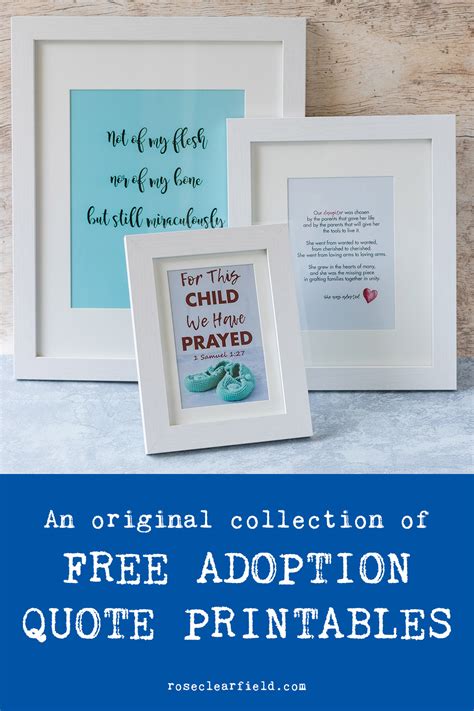 An Original Collection of Free Adoption Quote Printables • Rose Clearfield