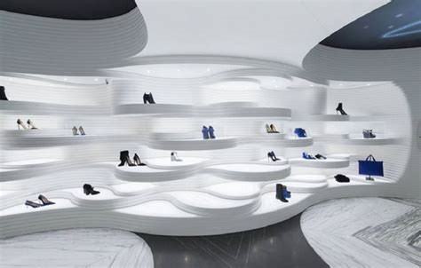 Futuristic Shoe Store Design Treats Shoes As Artwork Mindful Design