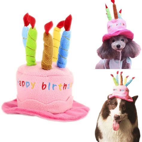 Soft Fleece Dogs Birthday Hats Pets Puppy Cosplay Cap Party Head Wear