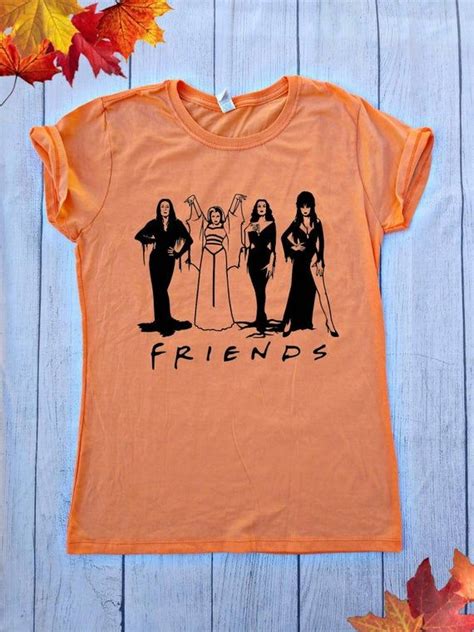 Materials ai, svg, dxf, eps, png, pdf. FRIENDS Halloween Shirt / Spooky Girls Shirt / Morticia ...