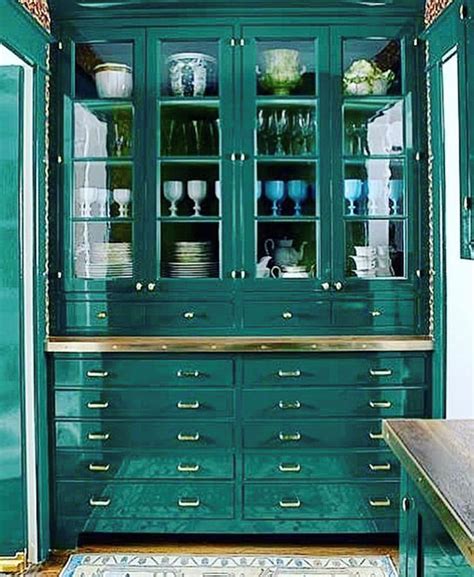 Can you paint over lacquer? House Beautiful. Green lacquered cabinets | Fine paints of ...