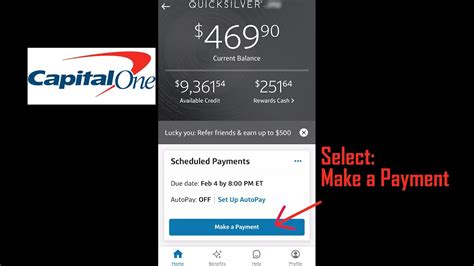 How To Make A Credit Card Payment On The Capital One Mobile App 2023