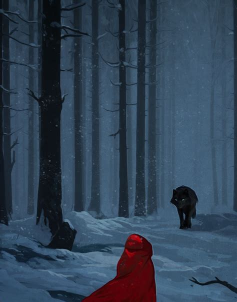 Riding Hood By Andrework Little Red Riding Hood Wolf Forest Snow